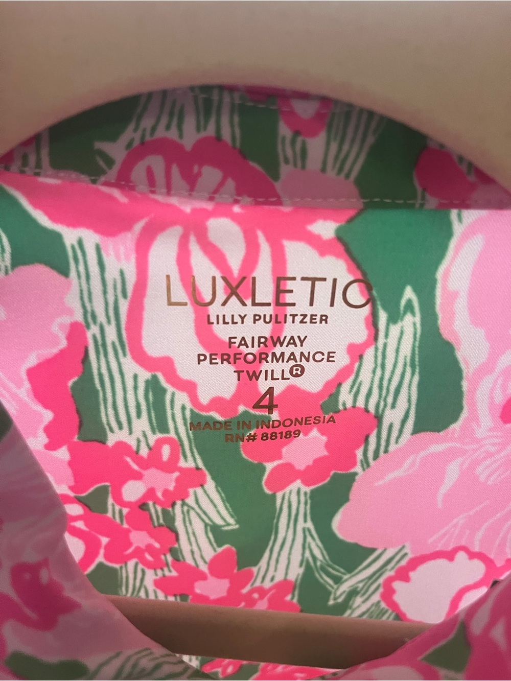 Lilly Pulitzer Kathy Pink & Green Floral Luxletic Dress (Hannah print) NWT - Picture 3 of 6